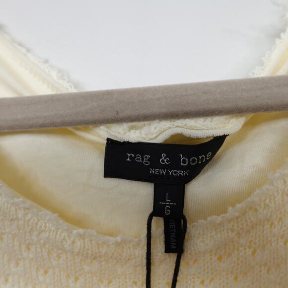 Rag & Bone Carine Texture Knit Maxi Dress Large Ivory - Picture 8 of 11